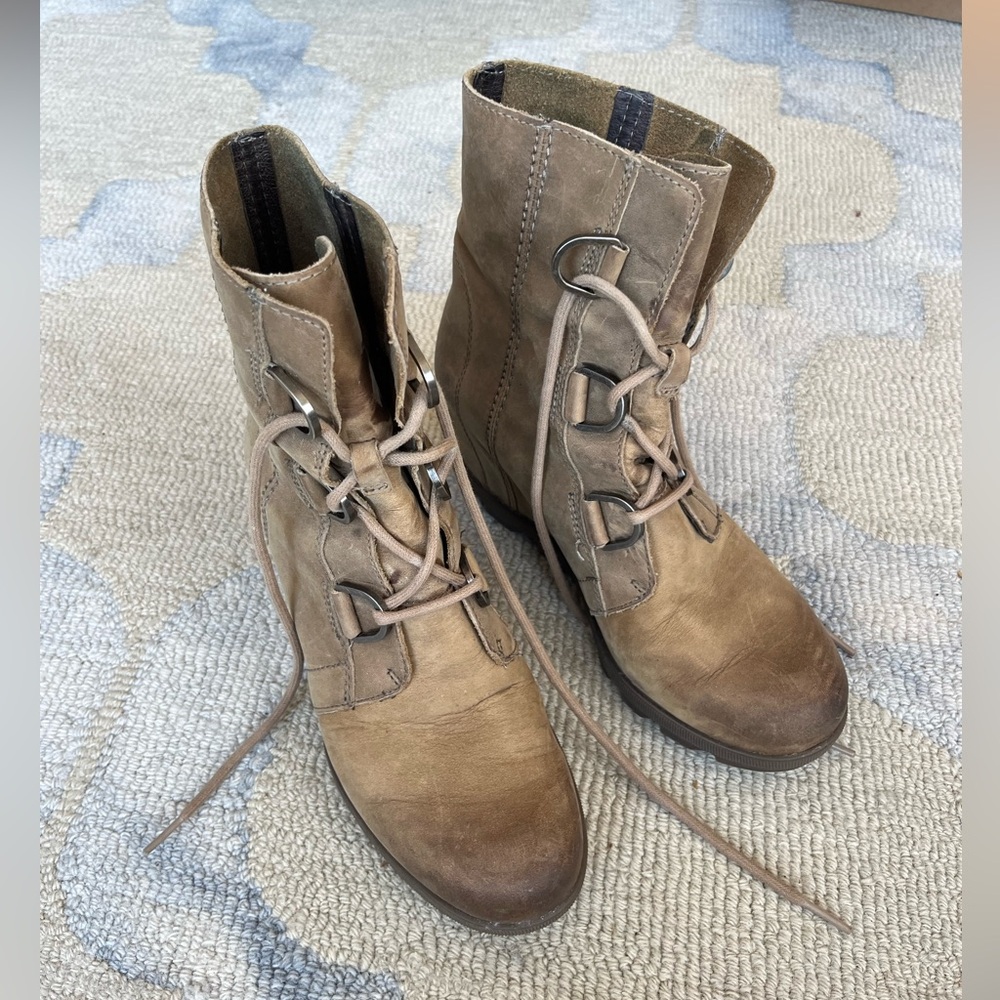 Light brown Wedge Sorel Waterproof Boots